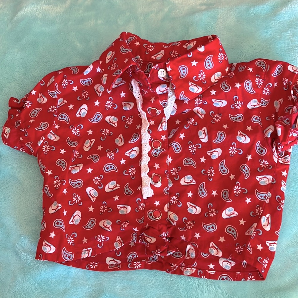 Girls Wrangler pearl snap top